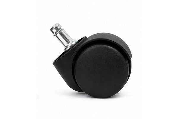 5x Black Hard Castors / Office Chair Wheels