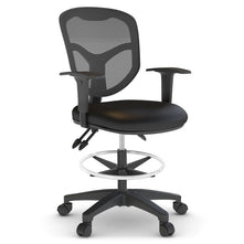 Plover Ergonomic Drafting Chair - Synthetic Leather Seat Jasonl black height adjustable 