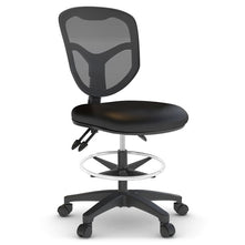 Plover Ergonomic Drafting Chair - Synthetic Leather Seat Jasonl black no arms 